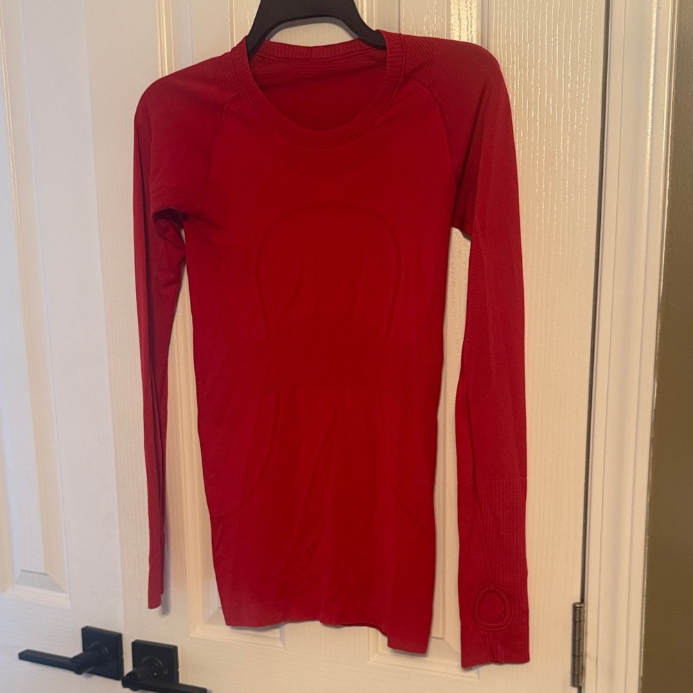 Lululemon Red Swiftly Tech Long Sleeve